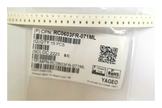 1000KΩ luce a 7 pollici del ± 1% 0603 Chip Resistor Dia Reel Extremely Thin And