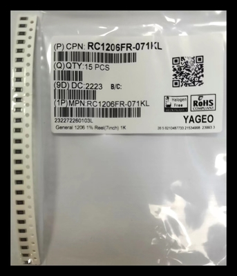 Resistenze a 7 pollici di Dia Reel Thick Film Chip 1206 1KΩ generalità ricoprenti del ± 1%