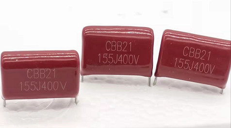 Condensatore metallizzato rosso antiruggine CBB21 155J400V del film del polipropilene