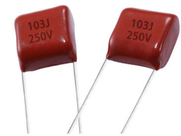 qualità  Red 0.01 UF Metallized Polyester Film Capacitor Voltage Proof fabbrica
