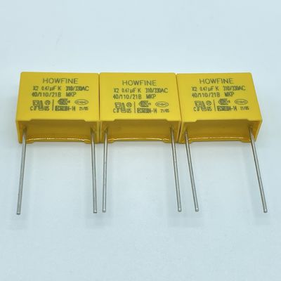 qualità  UL 275V MPX X2 Safety Capacitor 474K/310V P15 D4 Anti Interference fabbrica