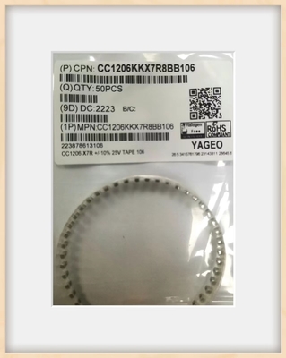 Condensatori a più strati ceramici di SMD 1.6mm 1206 25VDC ricoprenti