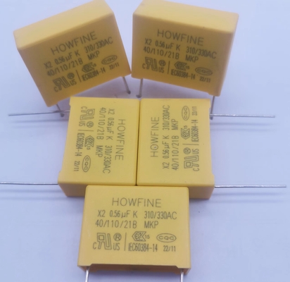 Condensatore giallo MPX-X2 0.56UF 310V-330V P22.5MM di sicurezza di colore
