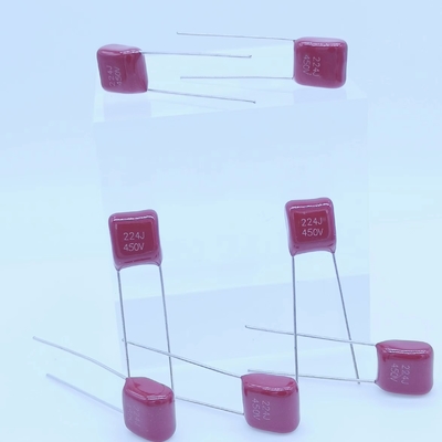 Condensatore metallizzato rosso 220nF 450VDC del film del polipropilene piccolo